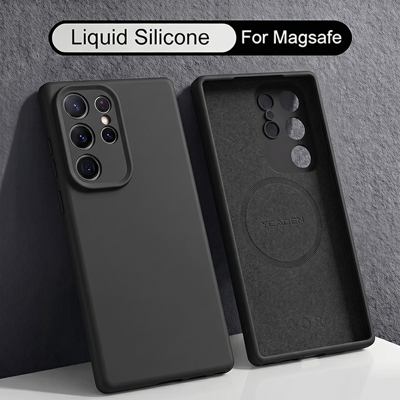 Liquid Silicone Magnetic Phone Case - Zachte vloeibare siliconen hoes voor Samsung