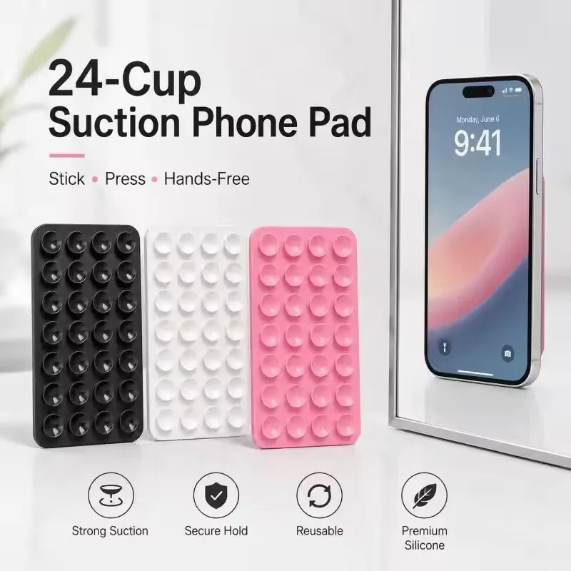 Phone Cases - Siliconen wandzuignapbeugel Creatieve multifunctionele wandbevestigde zuignap