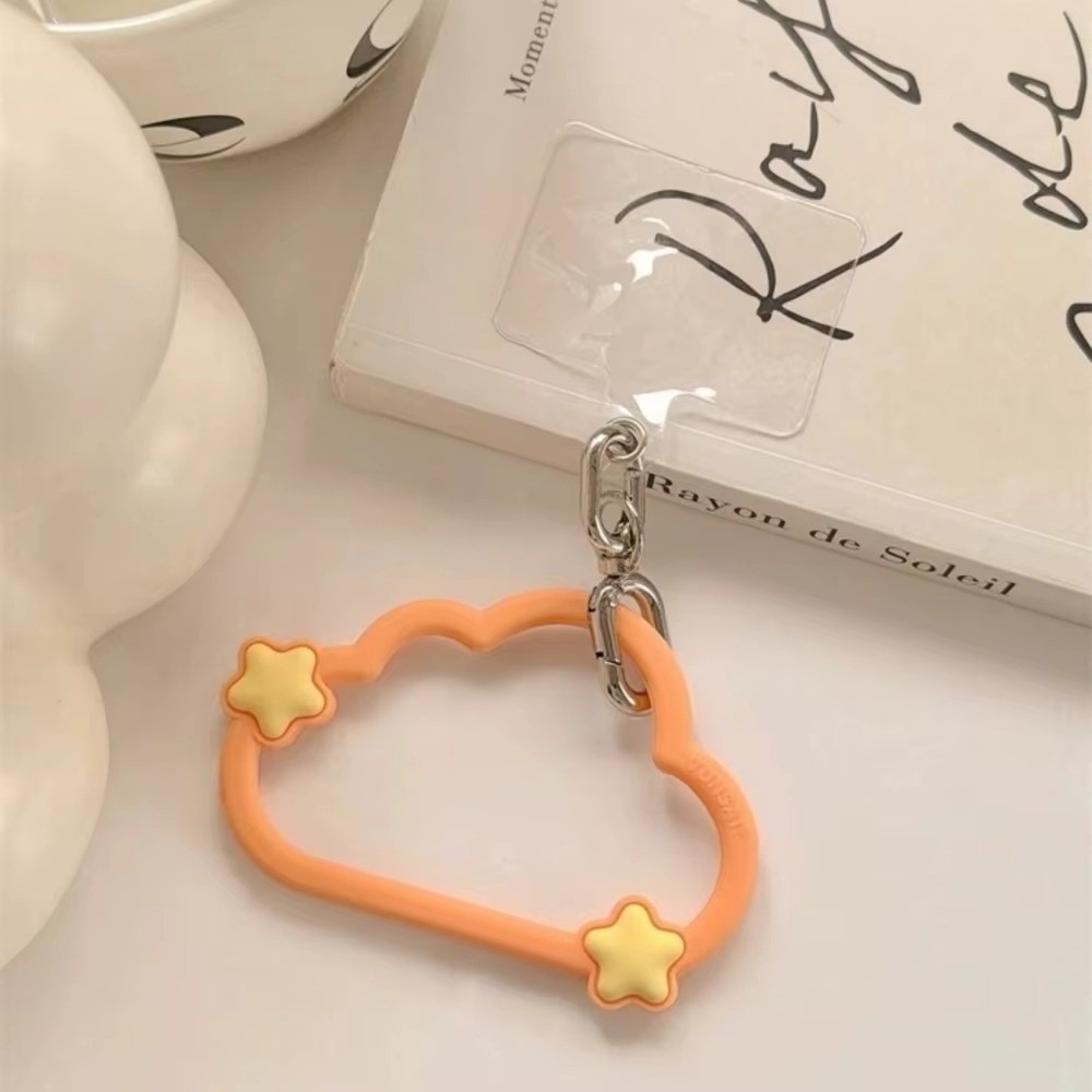 Cute Cartoon Wrist Strap Silicone Case - Schattige siliconen telefoonkoordje anti-verlies wolkvormige polsbandje