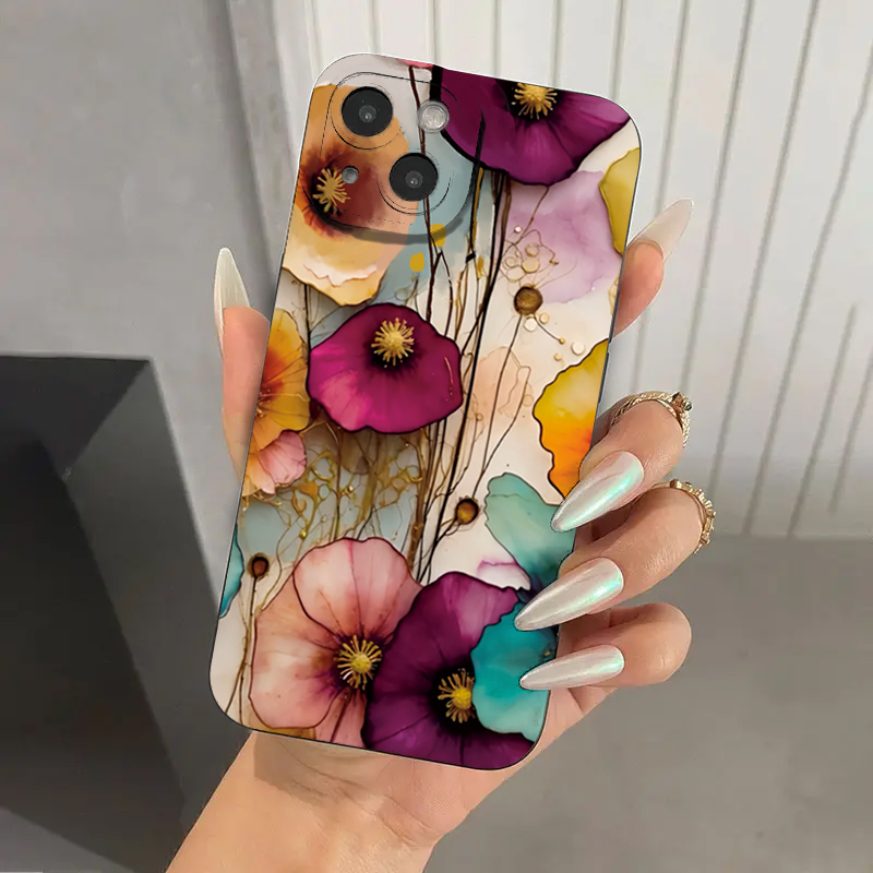 Vintage Floral Pattern Soft Case - Vintage bloemenpatroon zachte TPU beschermende telefoonhoes