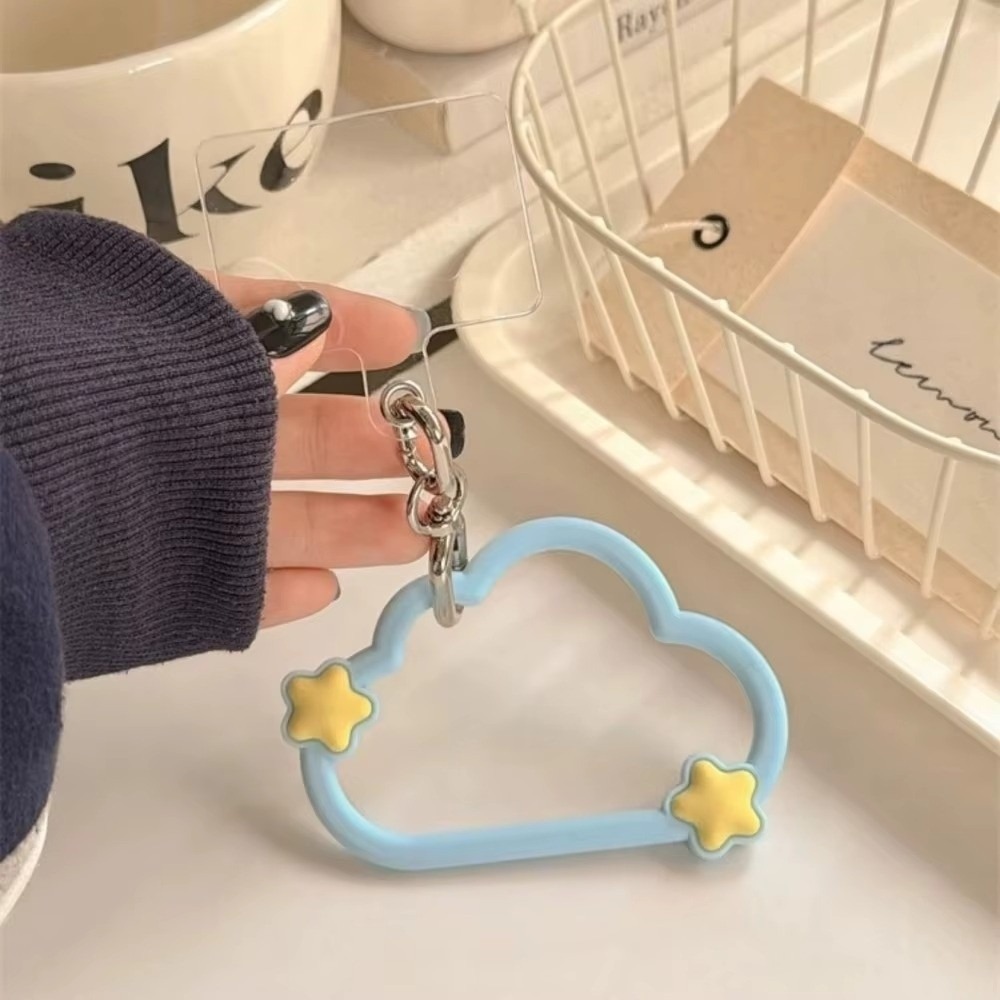 Cute Cartoon Wrist Strap Silicone Case - Schattige siliconen telefoonkoordje anti-verlies wolkvormige polsbandje