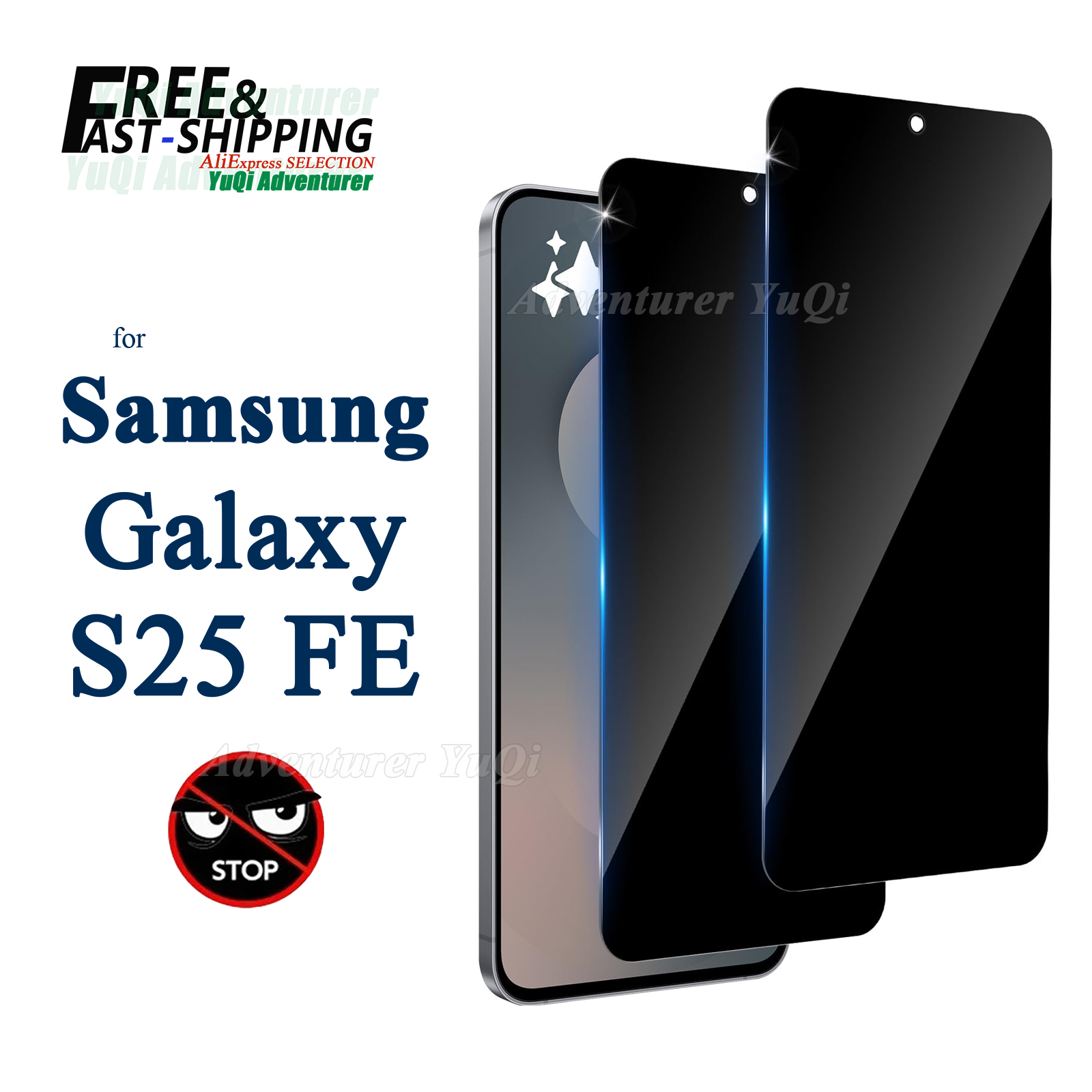 Anti Spy Privacy Glass Case - Anti Spy Screen Protector voor Samsung