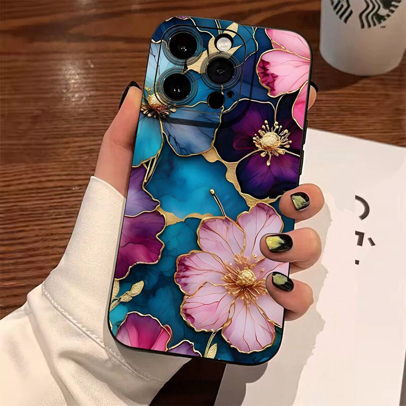 Vintage Floral Pattern Soft Case - Vintage bloemenpatroon zachte TPU telefoonhoes voor