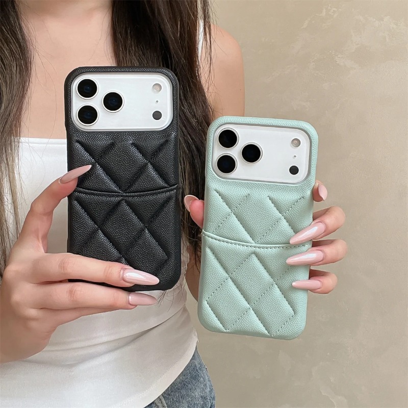 Leather Wallet Card Holder Phone Cover - Kaartsleufhouder Portemonnee Telefoonhoesje voor iPhone 17