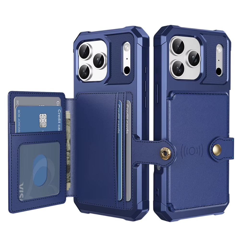 Leather Wallet Card Holder Phone Cover - Portemonnee Telefoonhoesje Kaarthouder voor Apple iPhone