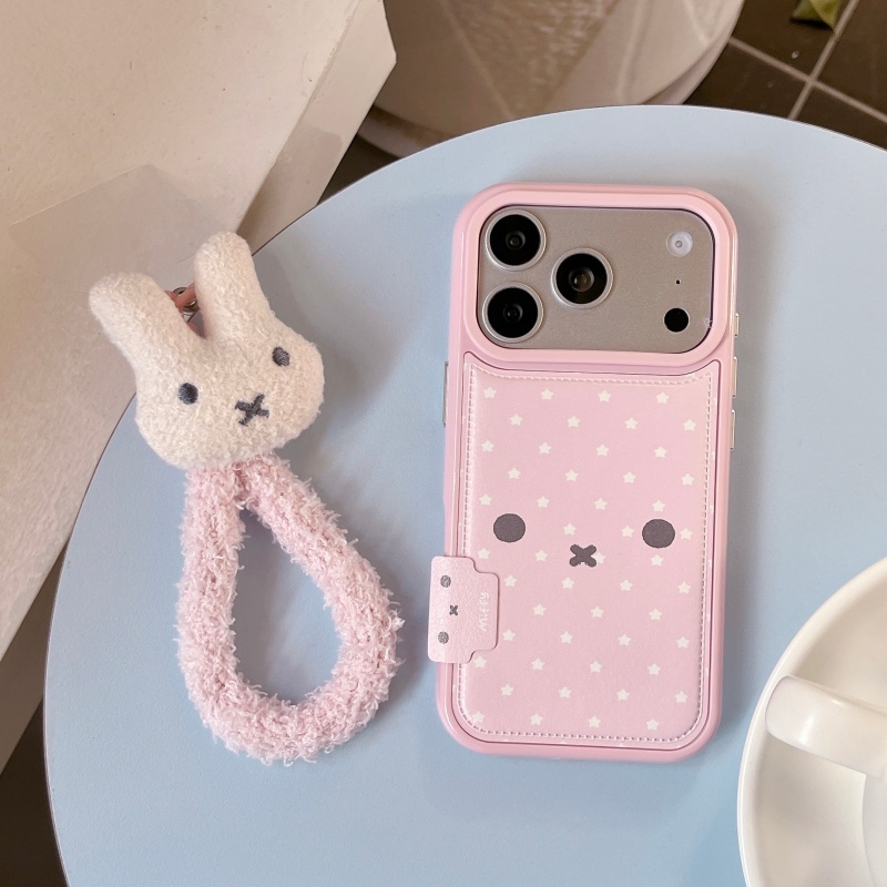Cute Cartoon Wrist Strap Silicone Case - Kawaii schattige cartoon roze Miffy ster