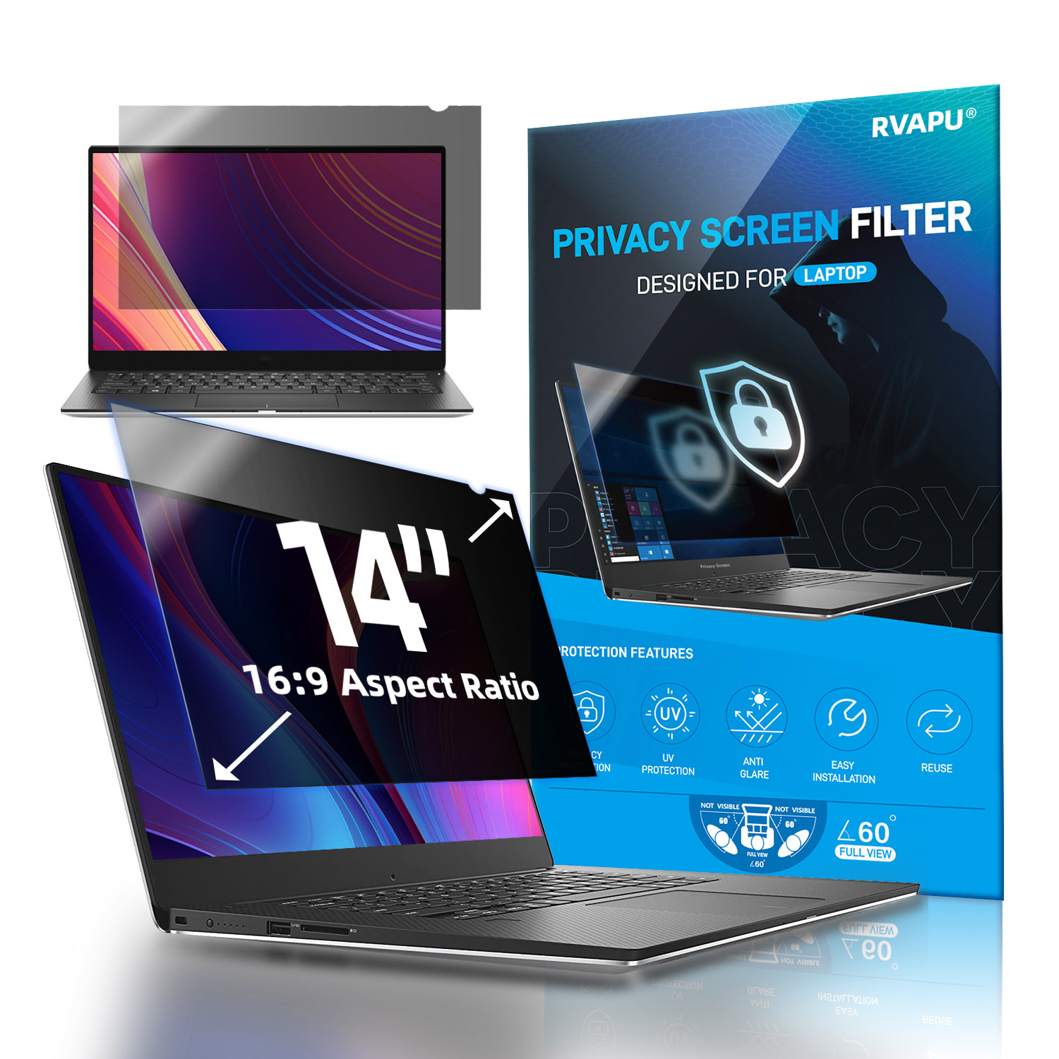 Matte Anti Glare Screen Protector - Voor Laptop 14 inch Privacy Anti-gluren/spion