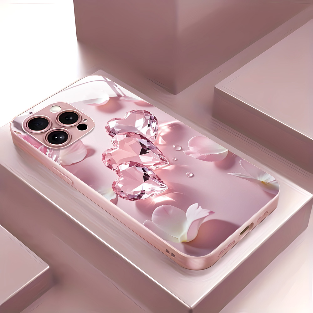 Screen Protectors - Roze Vlinder Gehard Glas Case Voor