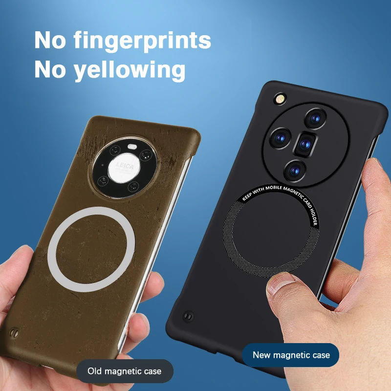 Ultra Thin Frameless Phone Cover - Ultradunne magnetische draadloze oplaadtelefoonhoesjes voor Oppo