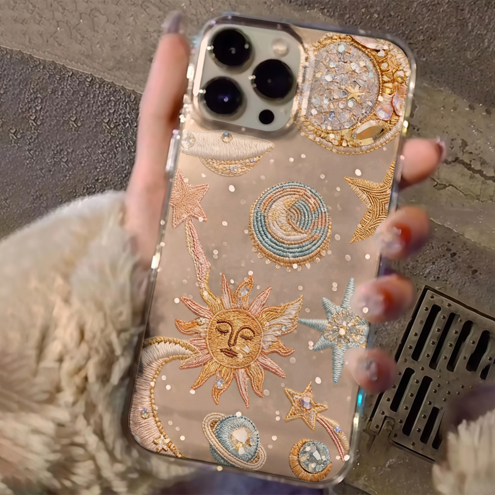 Creatieve Sterren Maan Glitter - Clear Shockproof Bumper Case recensie en prijs