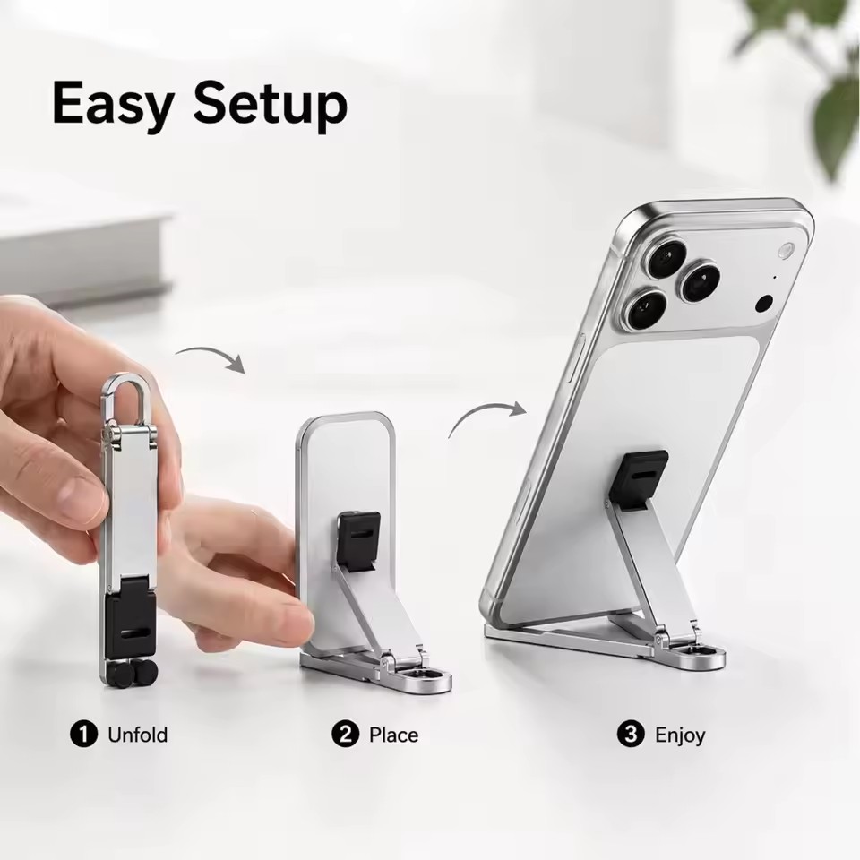 Vouwbare sleutelhanger telefoo - Phone Stands recensie en prijs