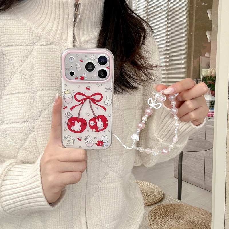Schattig cartoon zoet kersen M - Cute Cartoon Wrist Strap Silicone Case recensie en prijs