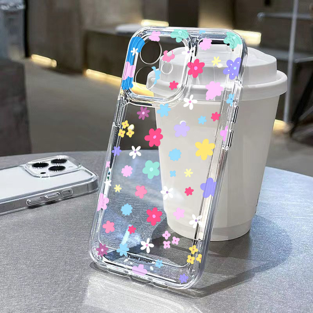Kleurrijke Bloemen Transparant - Clear Shockproof Bumper Case recensie en prijs