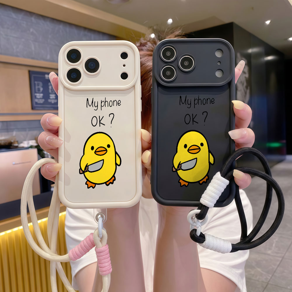 Schattig cartoon eendje polsba - Cute Cartoon Wrist Strap Silicone Case recensie en prijs