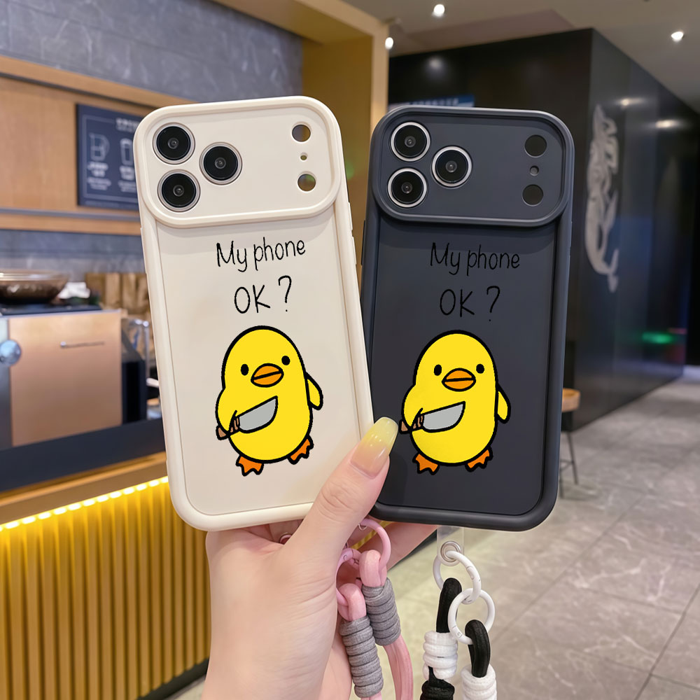 Schattig cartoon eendje polsba - Cute Cartoon Wrist Strap Silicone Case recensie en prijs