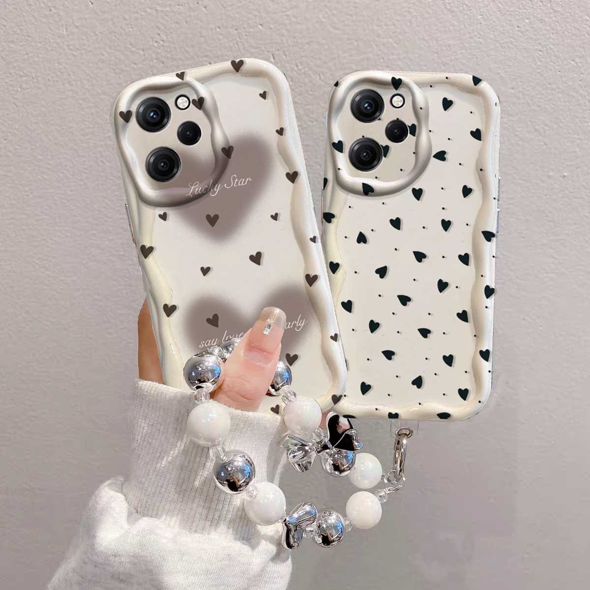 Case voor RENO 15 15F 14 PRO 1 - Cute Cartoon Wrist Strap Silicone Case recensie en prijs