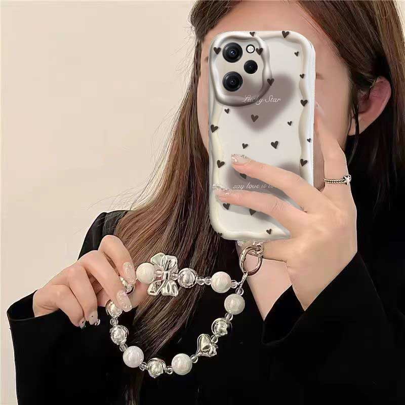 Case voor RENO 15 15F 14 PRO 1 - Cute Cartoon Wrist Strap Silicone Case recensie en prijs