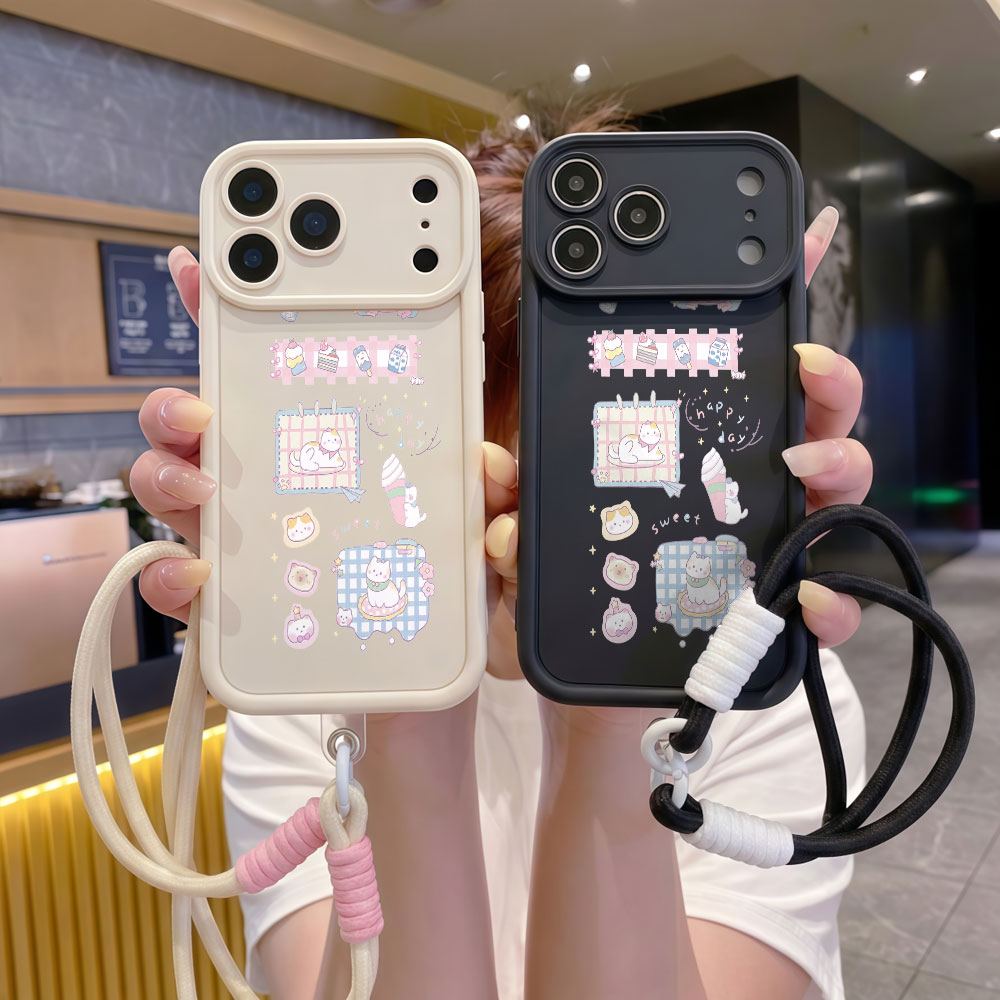 Telefoonhoesjes met polsbandje - Cute Cartoon Wrist Strap Silicone Case recensie en prijs
