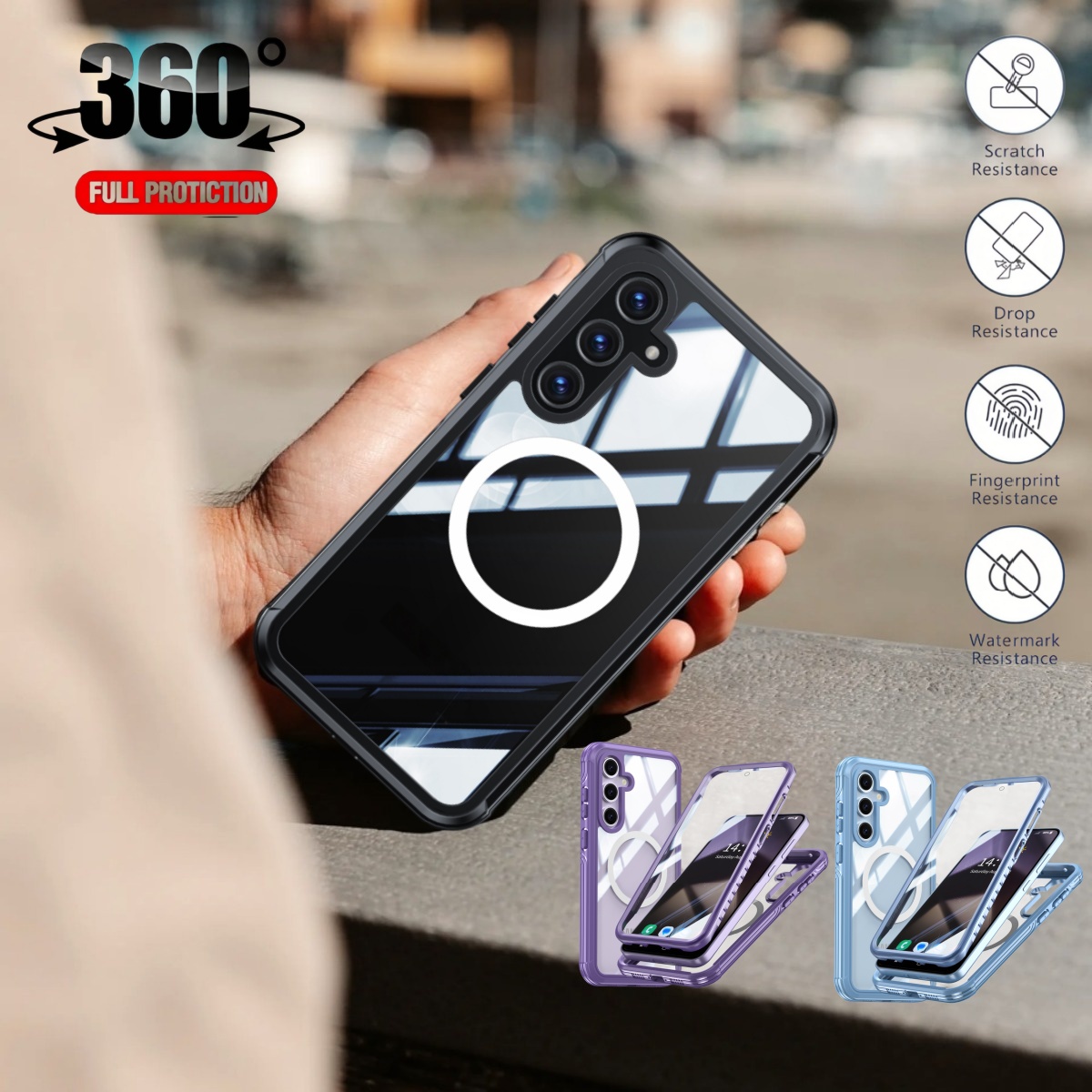 360 °   Volledige beschermhoes - Heavy Duty 360 Full Body Protective Case recensie en prijs