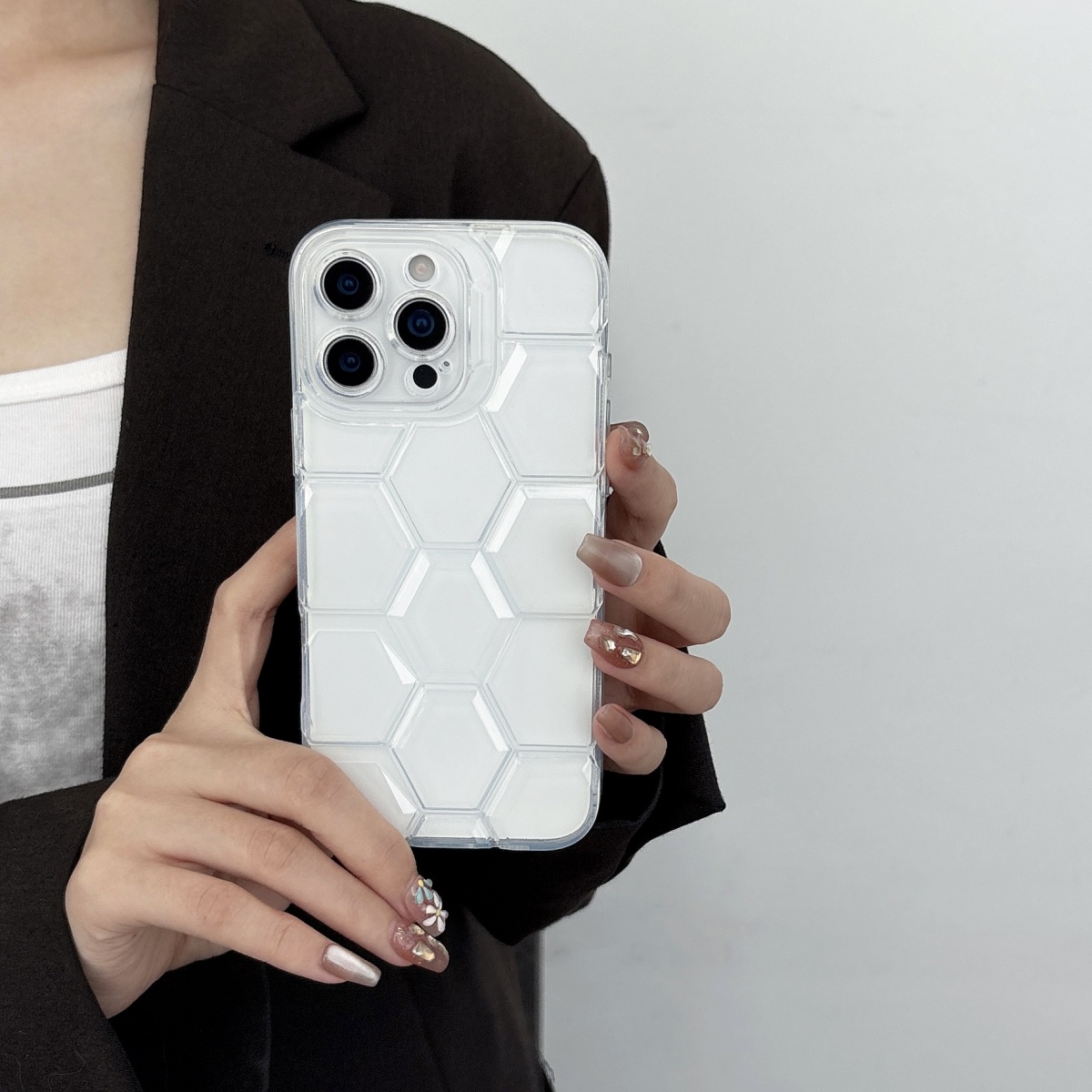 Honingraat geometrisch voetbal - Clear Shockproof Bumper Case recensie en prijs