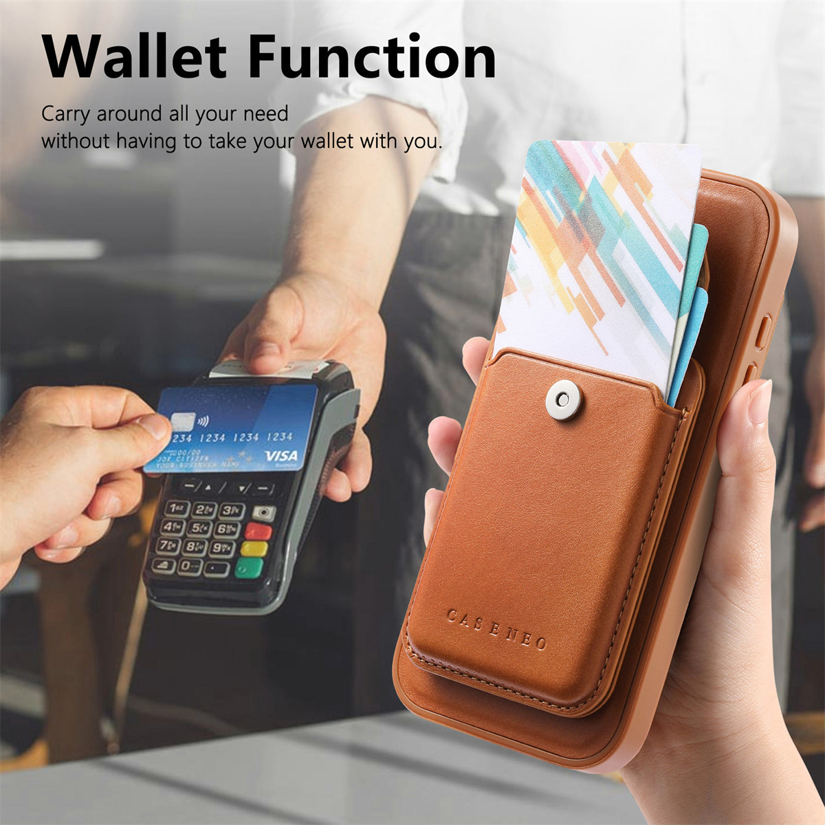 Afneembare magnetische 2-in-1  - Leather Wallet Card Holder Phone Cover recensie en prijs