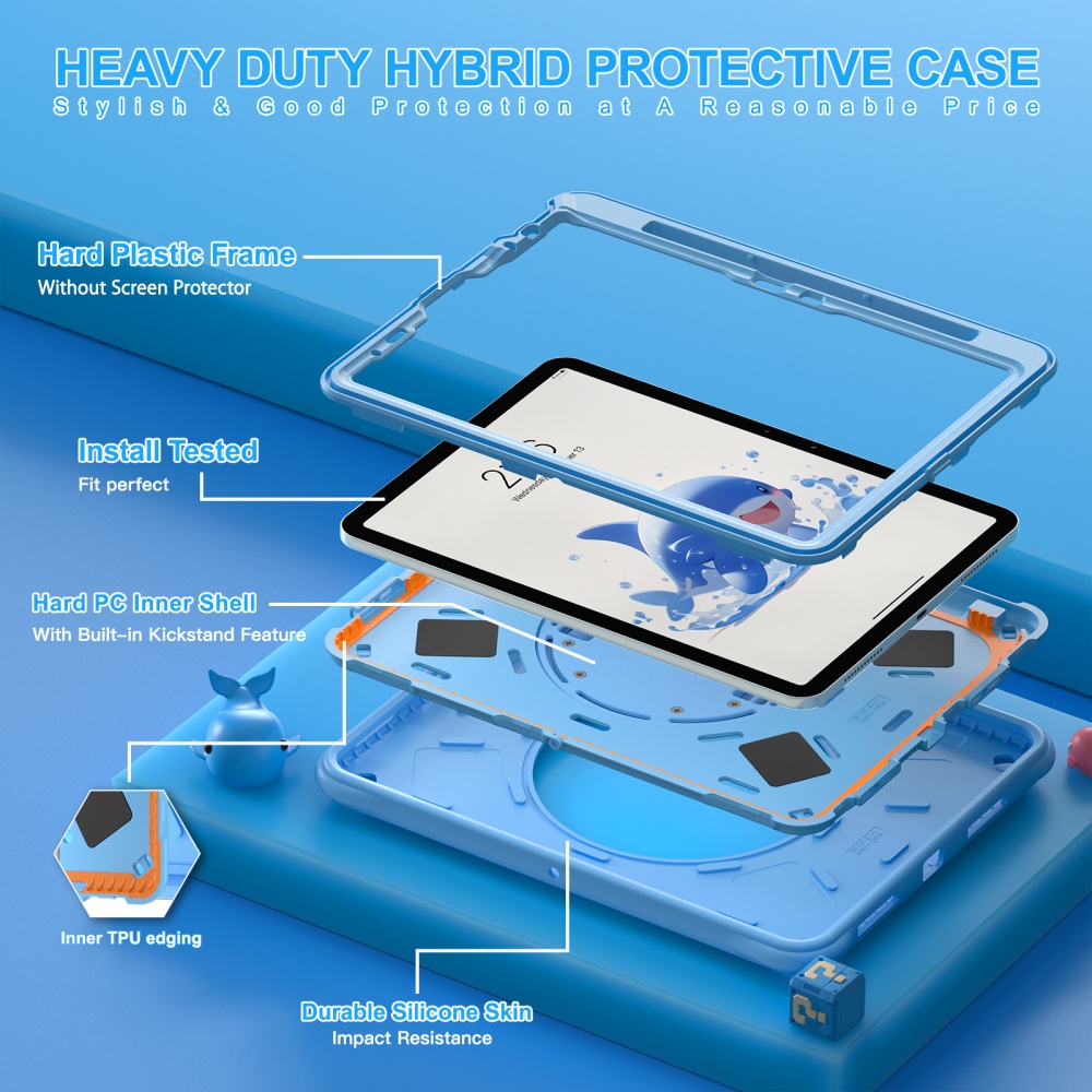Schattige hoes voor iPad Mini  - Cute Cartoon Wrist Strap Silicone Case recensie en prijs